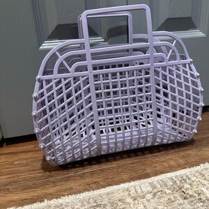 Jelly Bag / Purple Woven Plastic Tote Bag